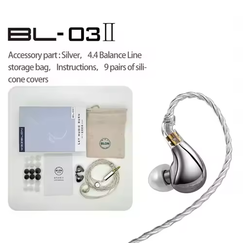 BLON BL03 II 10mm Dual-Chamber Dynamic Driver IEM Hifi Music Earphones with 0.78mm 2-Pin Detachable Cable Compatibility - Image 13