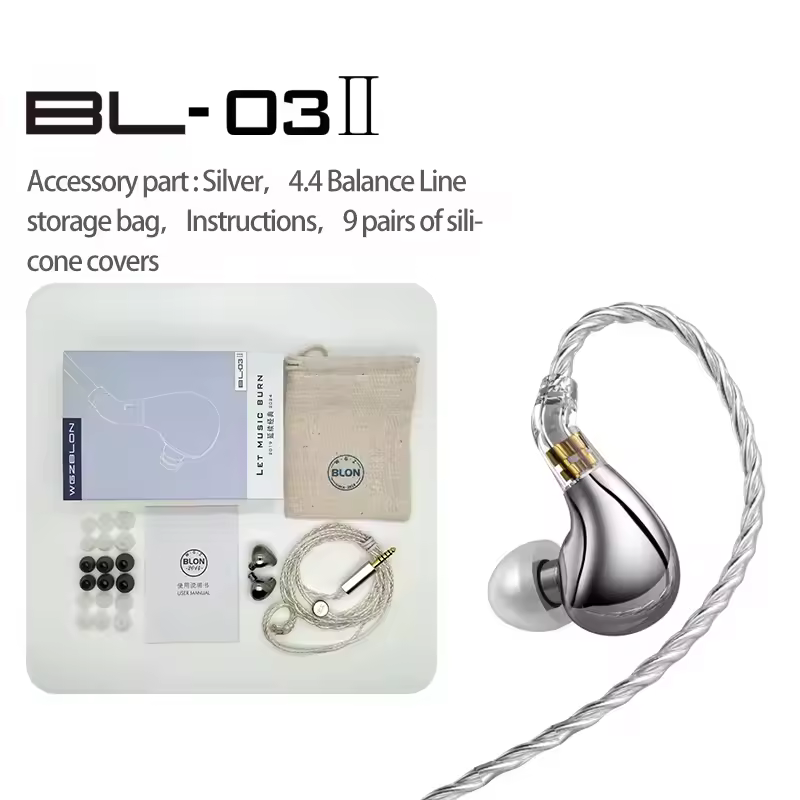 BLON BL03 II 10mm Dual-Chamber Dynamic Driver IEM Hifi Music Earphones with 0.78mm 2-Pin Detachable Cable Compatibility - Image 13