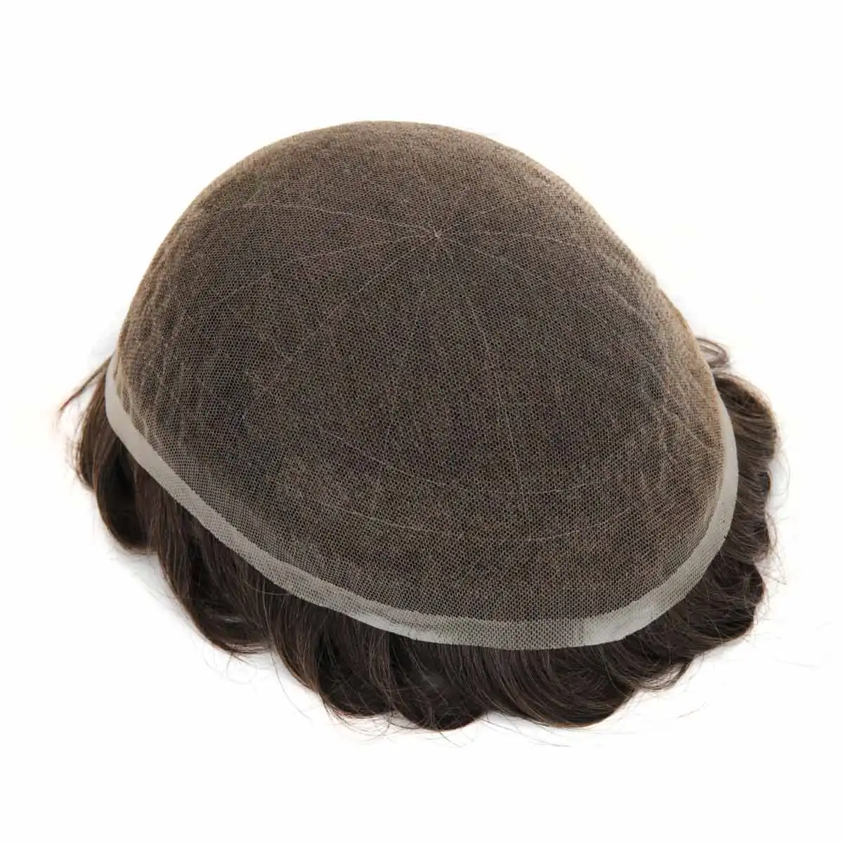 Beeos 전체 스위스 레이스 Toupee 남자 인도 인간의 머리카락 Toupee 남자 헤어 교체 시스템 Protesis Capilar Hombre Mens Toupee