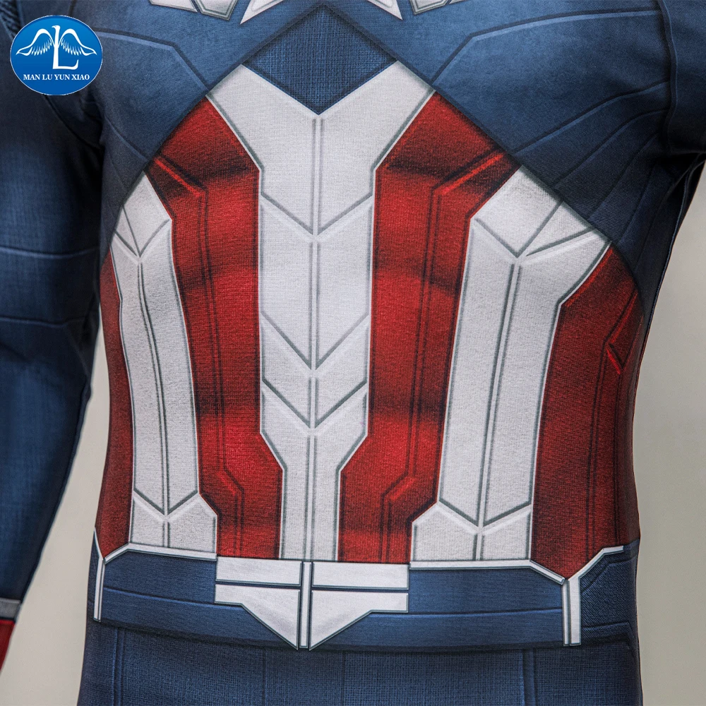 Costume de Cosplay Captain America 4, combinaison pour hommes adultes, tenue de jeu de rôle de super-héros, Costume de fête de carnaval d'halloween