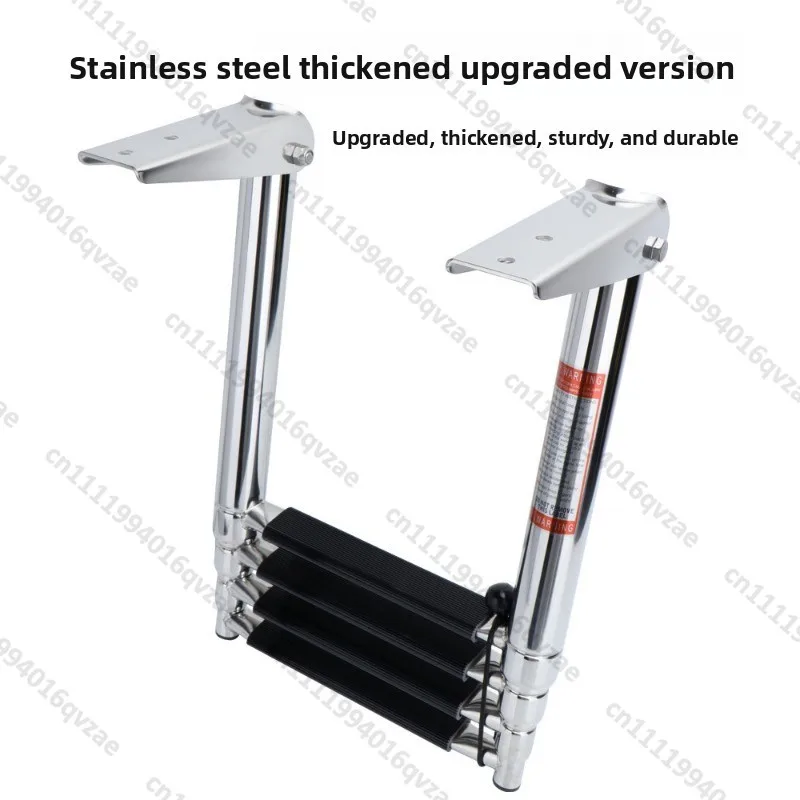 Marine Launching Ladder, Stainless Steel Deck Ladder Collapsible Retractable Ladder, Ship Boarding Ladder Pedal Gangway Ladder