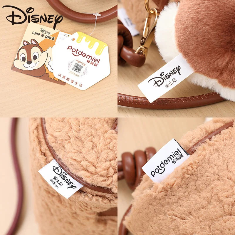 Kawaii Disney Lotso Chip \'n\' Dale Plush Shoulder Bag Doll Pendant Cartoon New Pillow Bag Boston Hand Messenger Bag Birthday Gift