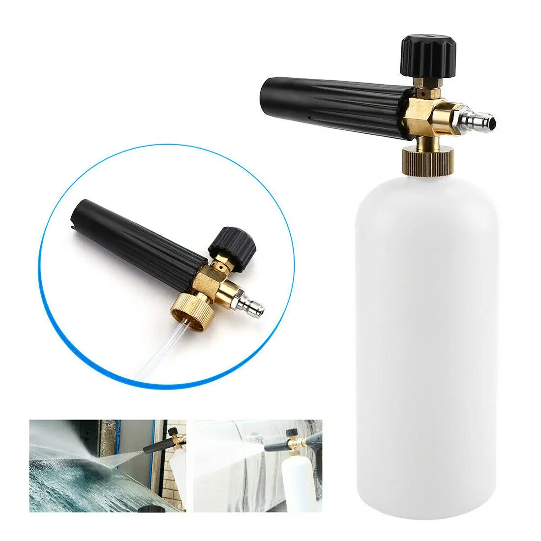 High Pressure Washer Gun+Snow Foam Cannon Set Aluminum Material Spray Gun PA Foam Pot Garden Household Car Washing Tools With 1/4" Quick Plug - view 8