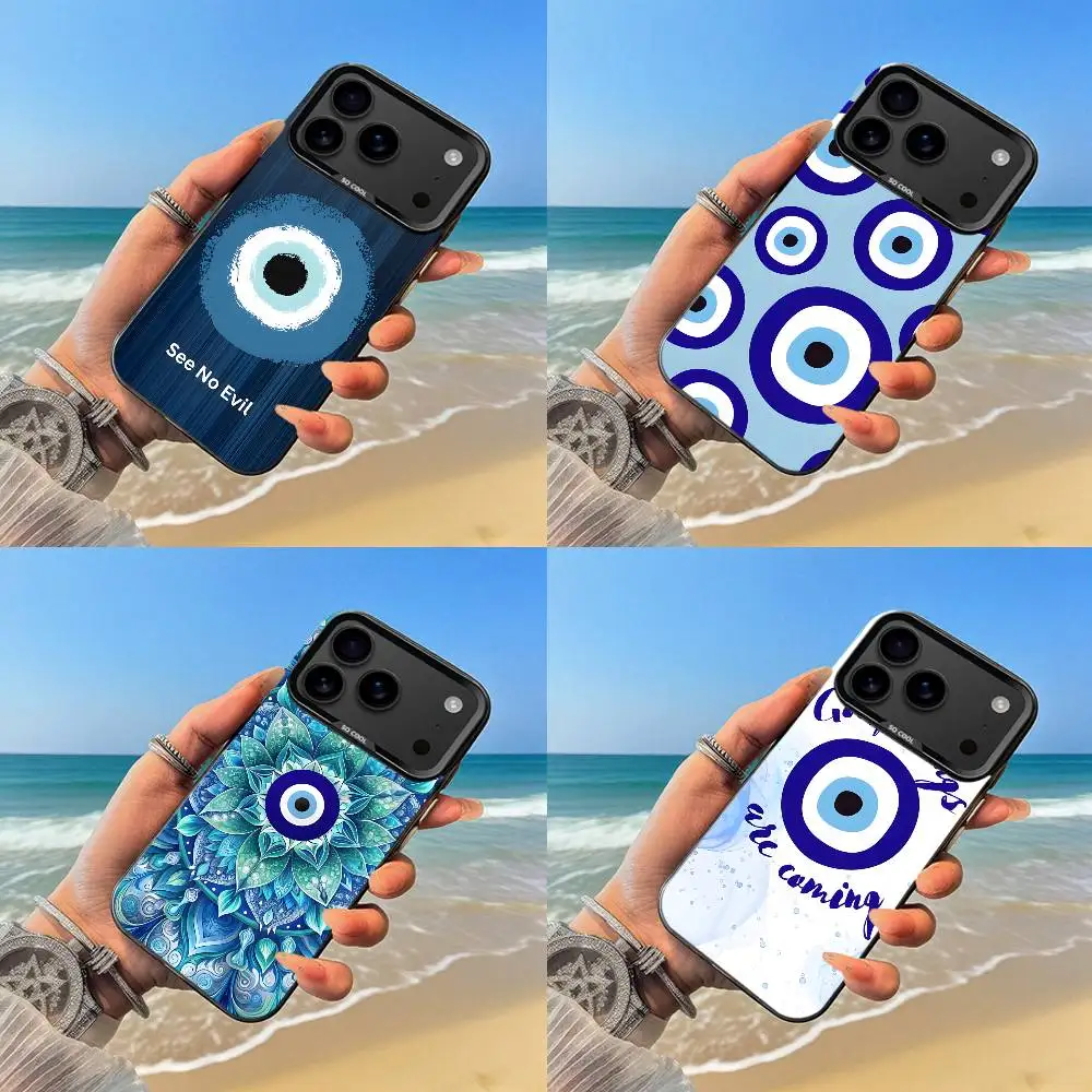 

Lucky Blue Evil Eye Phone Case Black case for iPhone17,16,15,14,13,12,Pro,Max,Plus,E,SE4,Air,Mini