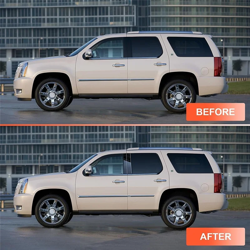 

A09E-Car Pillar Posts Door Window Trim Moldings Anti Scratch Sticker For Cadillac Escalade 2007-2014 Parts Accessories Glossy Bl