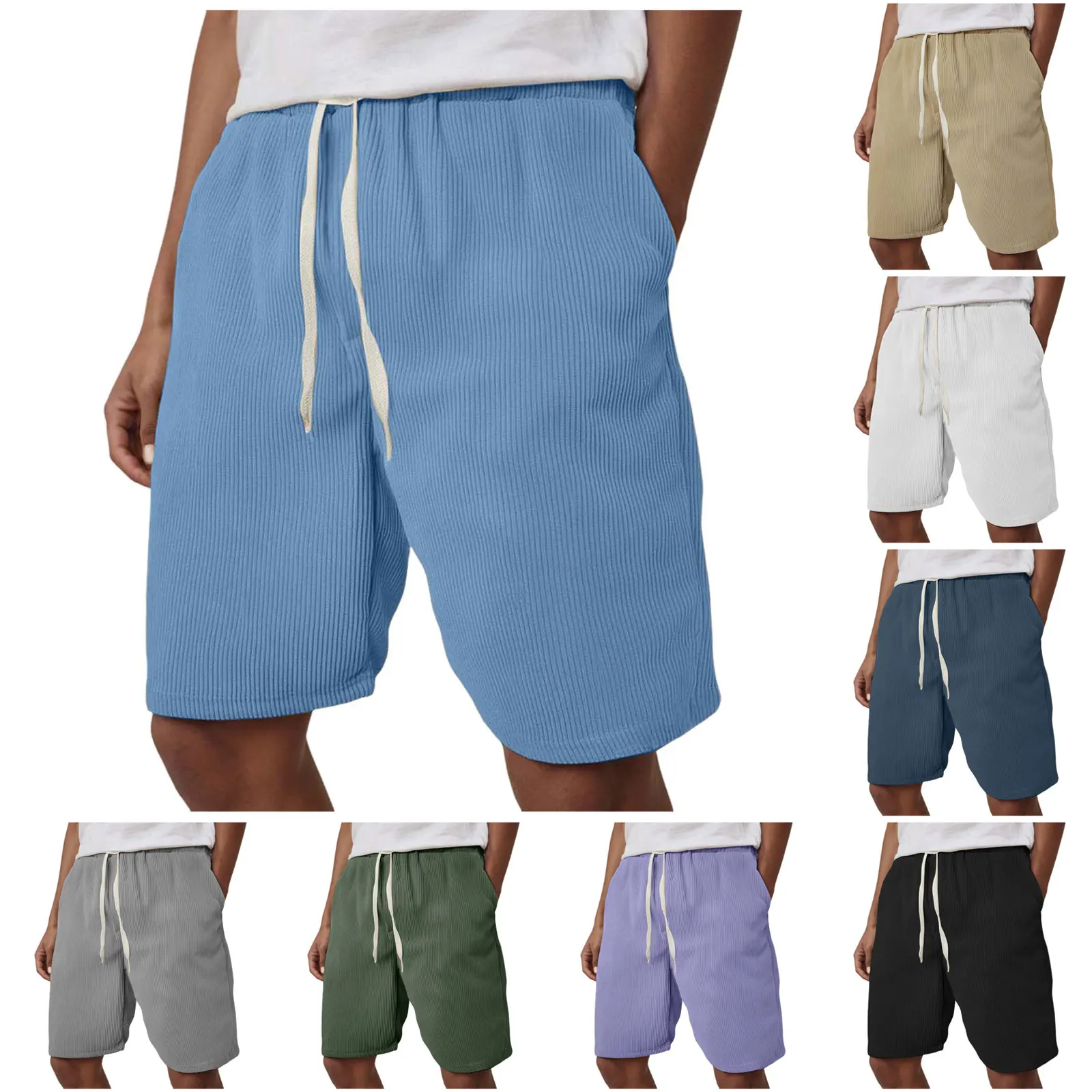 Aped Shorts شورت رجالي ريترو سروال قصير أزياء من الدانتل حتى بلون كبير الحجم شورت غير رسمي بريق رغوة ستار #2