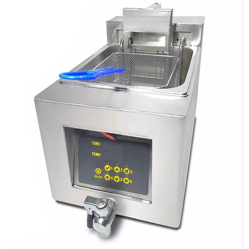 

Commercial Automatic Lift 12L Computer Programming Fast Food Fryer