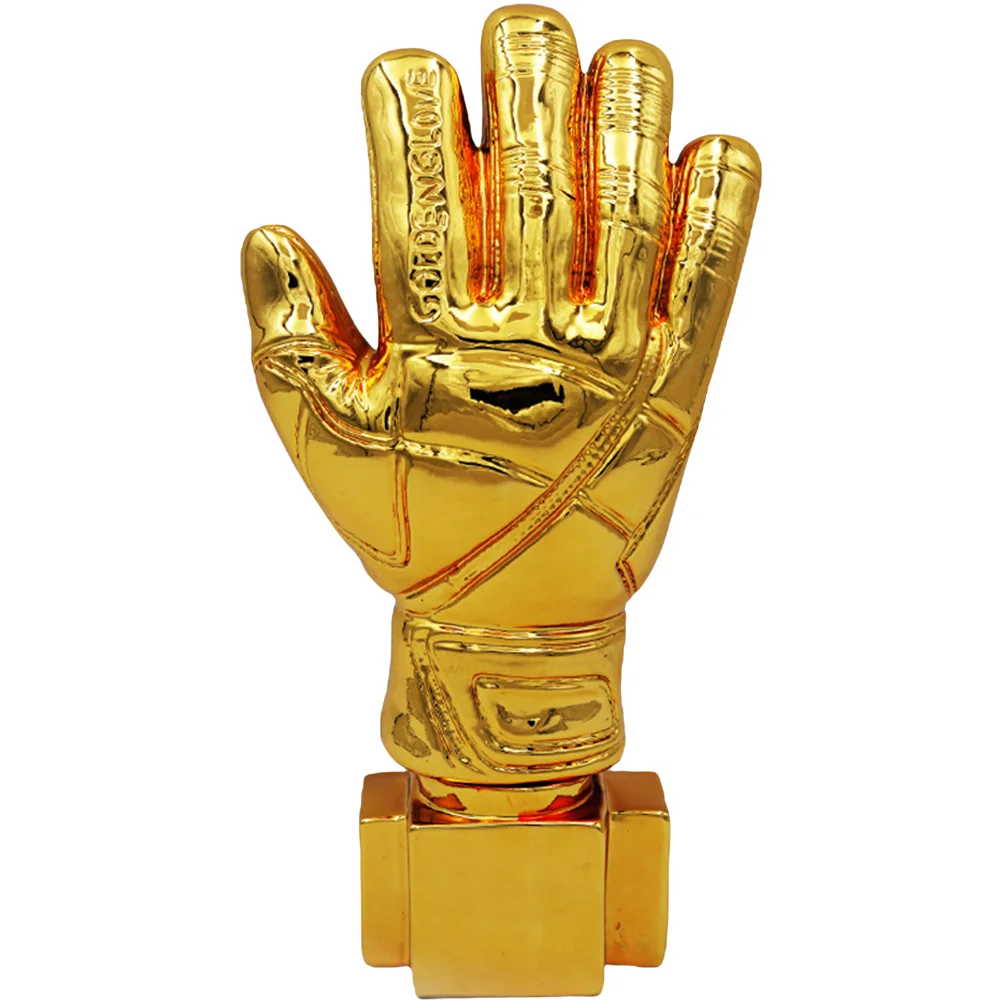 Football Glove Trophy Desktop Exquisite Soccer Decorative Award Compact School Delicate Home Decoration