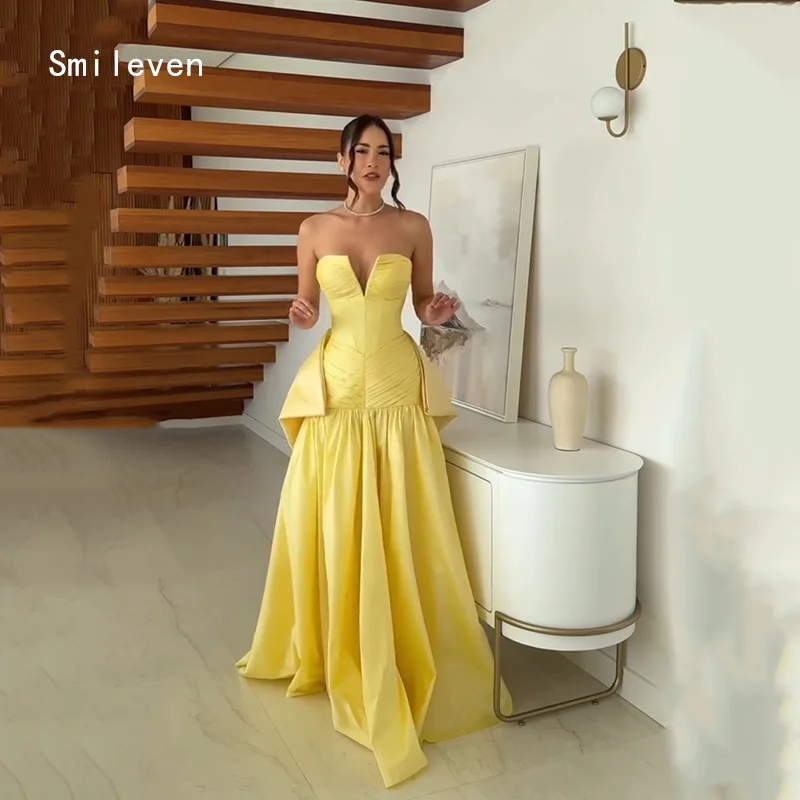

Smileven Novel Yellow A-line فساتين سهرة Prom Dress Party Gowns Sweetheart Formal Occassion Dress Customized 2026