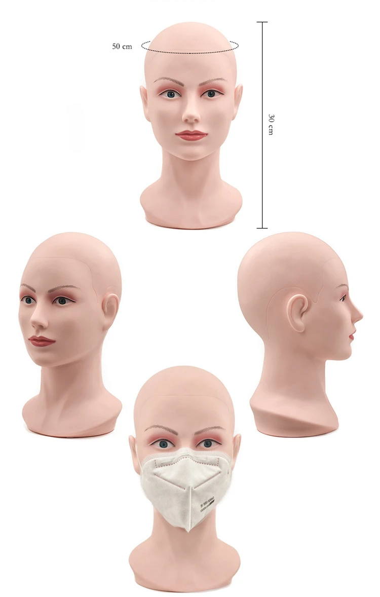 Professionele Pruiken Display Hoofd Voor Mannen Vrouwen En Kinderen, Realistische Mannequin Hoofd Voor Hoeden Bril En Maskers