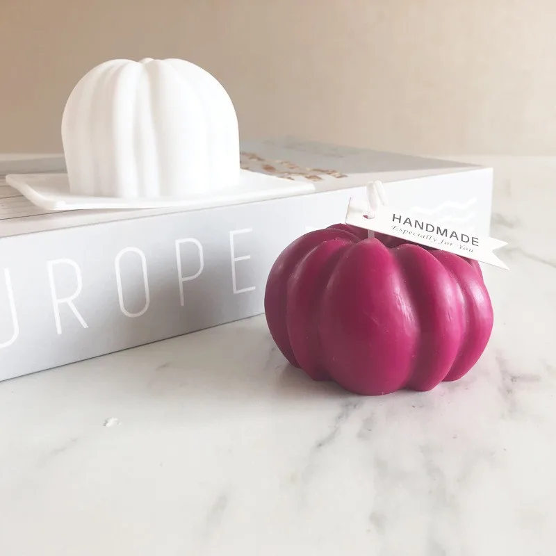 Simulation 3D Halloween Kürbis Aromatherapie Kerze Modellierung Form Gips Backen Kuchen Dekoration Silikon Form