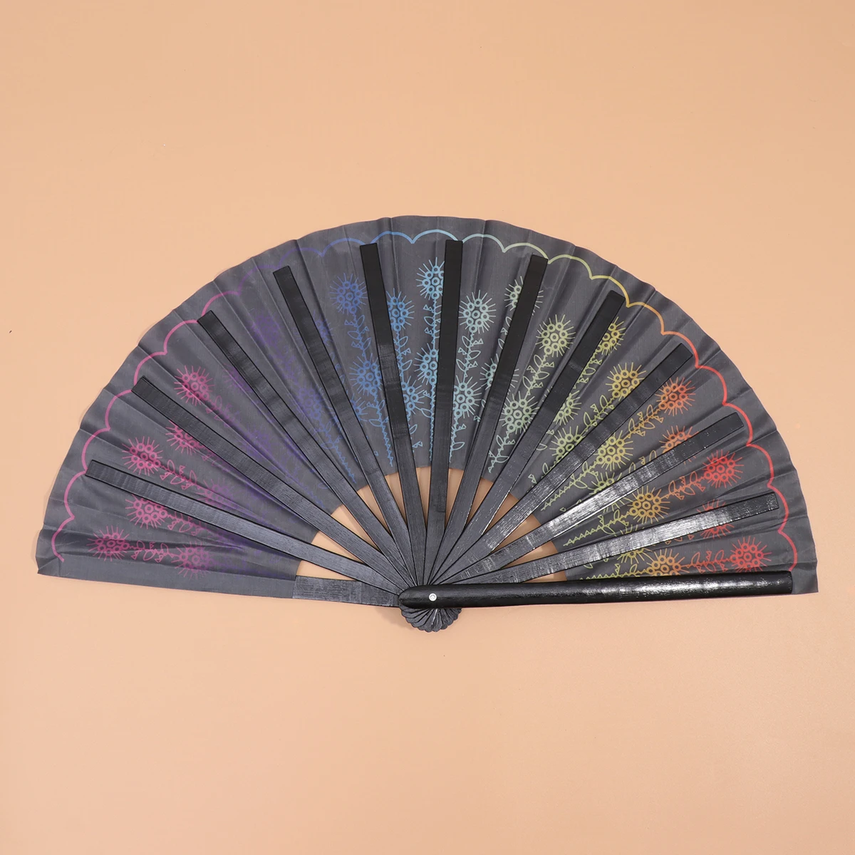 

33 Cm Dance Fan Stage Show Foldable Large Size Decorative Dancing Cloth Colorful