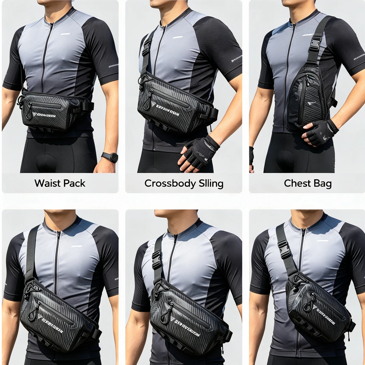 Waist Pack Outdoor Hiking Waist Bag Running Sports Functional Bag Cycling Bag Bum Bag Multi-functional Tool Shoulder Bag