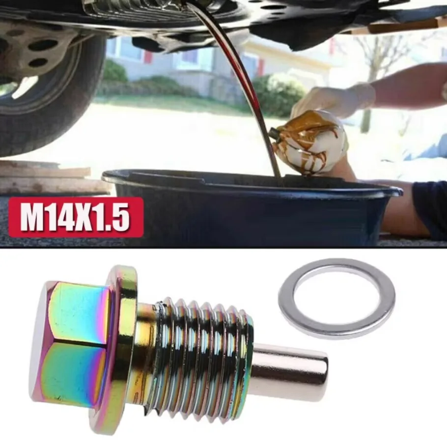 M14x1.5 Car Engine Magnetic Oil Drain Plug Screw Nut Bolt Sump Nut Accessories 1pc