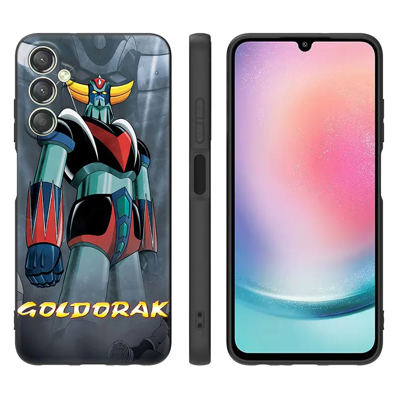 UFO Robot Goldorak Black Case For Samsung Galaxy A15 A14 A05 A34 A54 A52S A53 A33 A23 A24 A13 A12 A22 A32 A50 A51 A70 A71 A73 5G