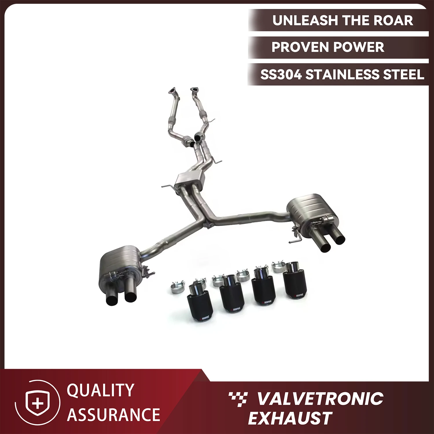 

ECCF SUS304 Stainless Steel Catback Performance Exhaust for Audi S4 S5 B9 3.0T 2019-2023
