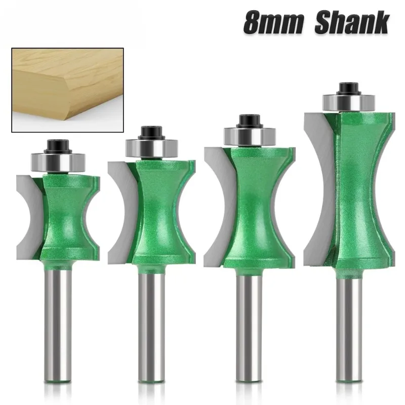 

1Pc 8mm Shank Half Round Bit Convex Edging Bits for Wood End Mill Woodworking Tool Multifunction Industrial Grade Milling Cutter