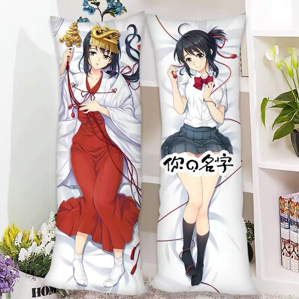 Your Name Anime Body Pillow Natori Sayaka Miyamizu Mitsuha Tachibana Taki Dakimakura Pillowcase Otaku Cushion Cover 150X50 Gift