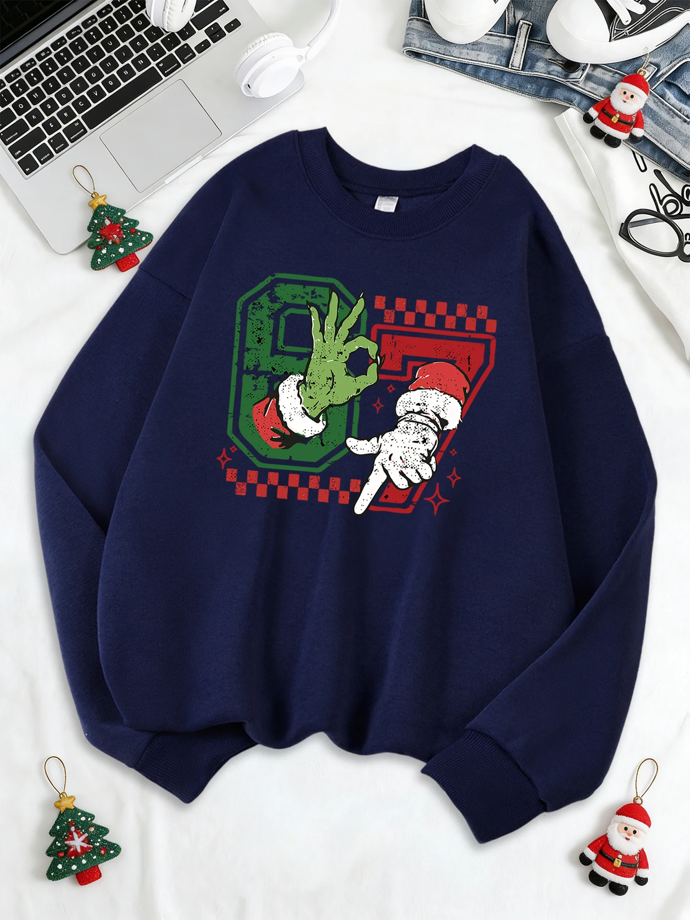 Six Seven Gesture Print Women'S Tracksuit Sport Fleece Streetwear Fashion Casual Hoody Autumn Winter Clothing Classic Sweatshirt