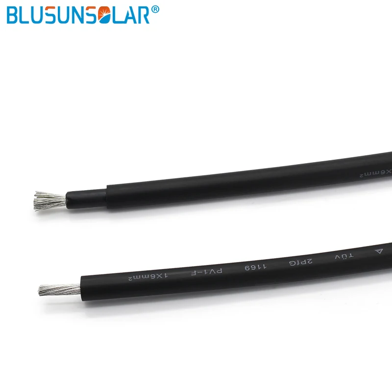 Wholesale Solar Wire, 250meter/roll, 1x4.0mm2 Solar Cable for Solar Power Connector, 12 AWG PV Cable,black.