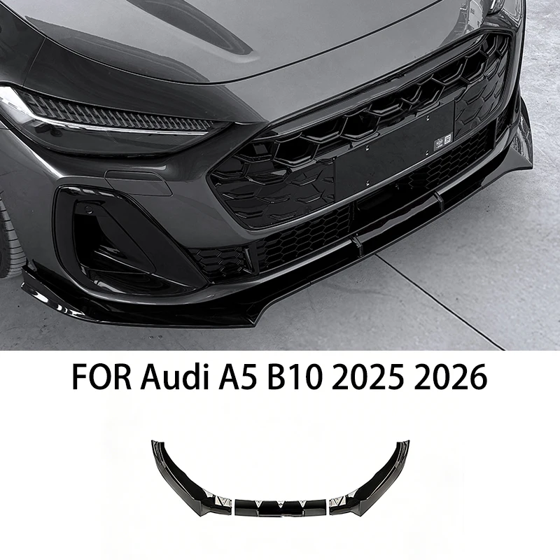 

Car accessories FIT FOR Audi A5 B10 2025 2026 black ABS Front Bumper Lip Spoiler Splitters Cover Body kit Side Skirt