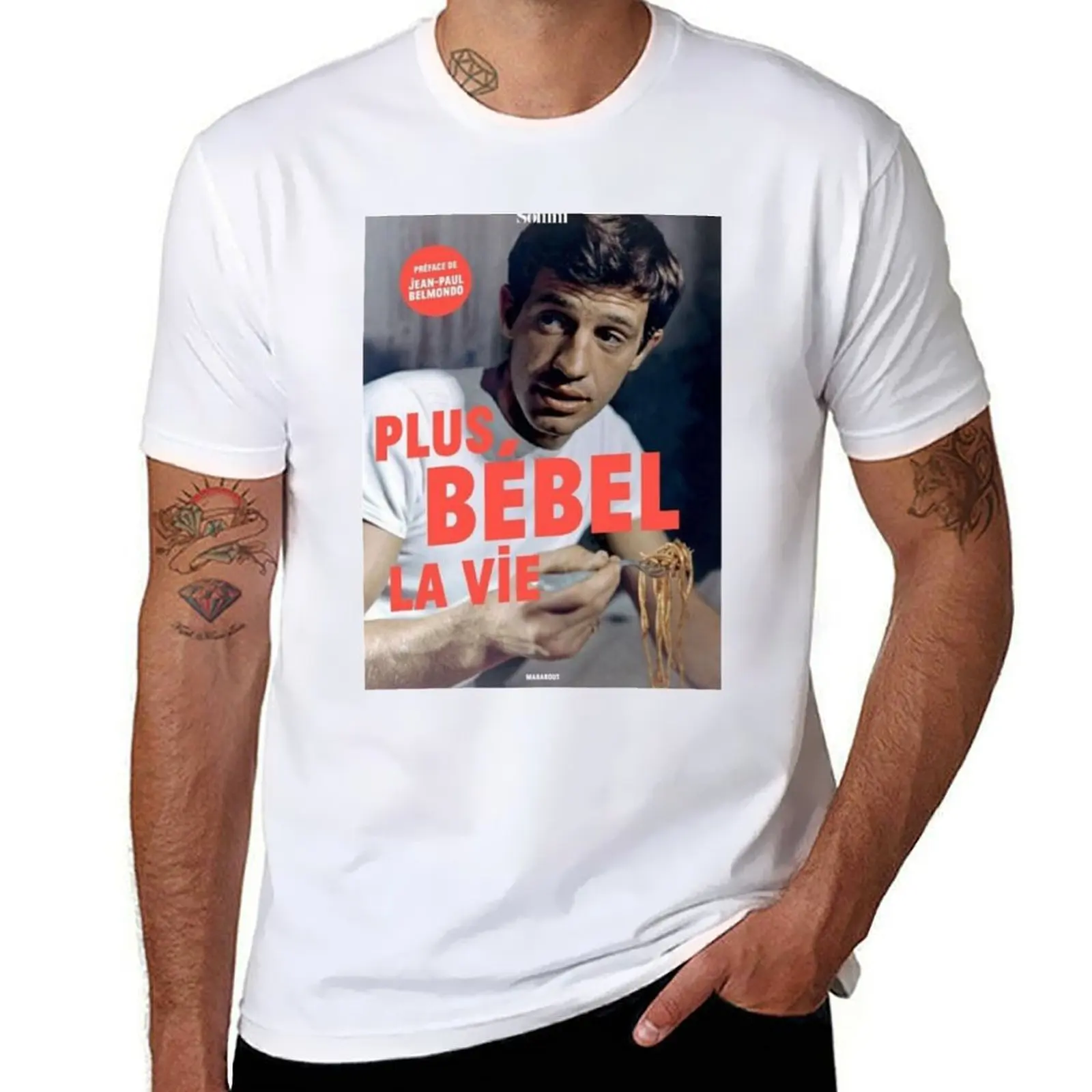 Camiseta Jean Paul Belmondo, camisetas estampadas para hombre, camisetas gráficas para hombre, camiseta
