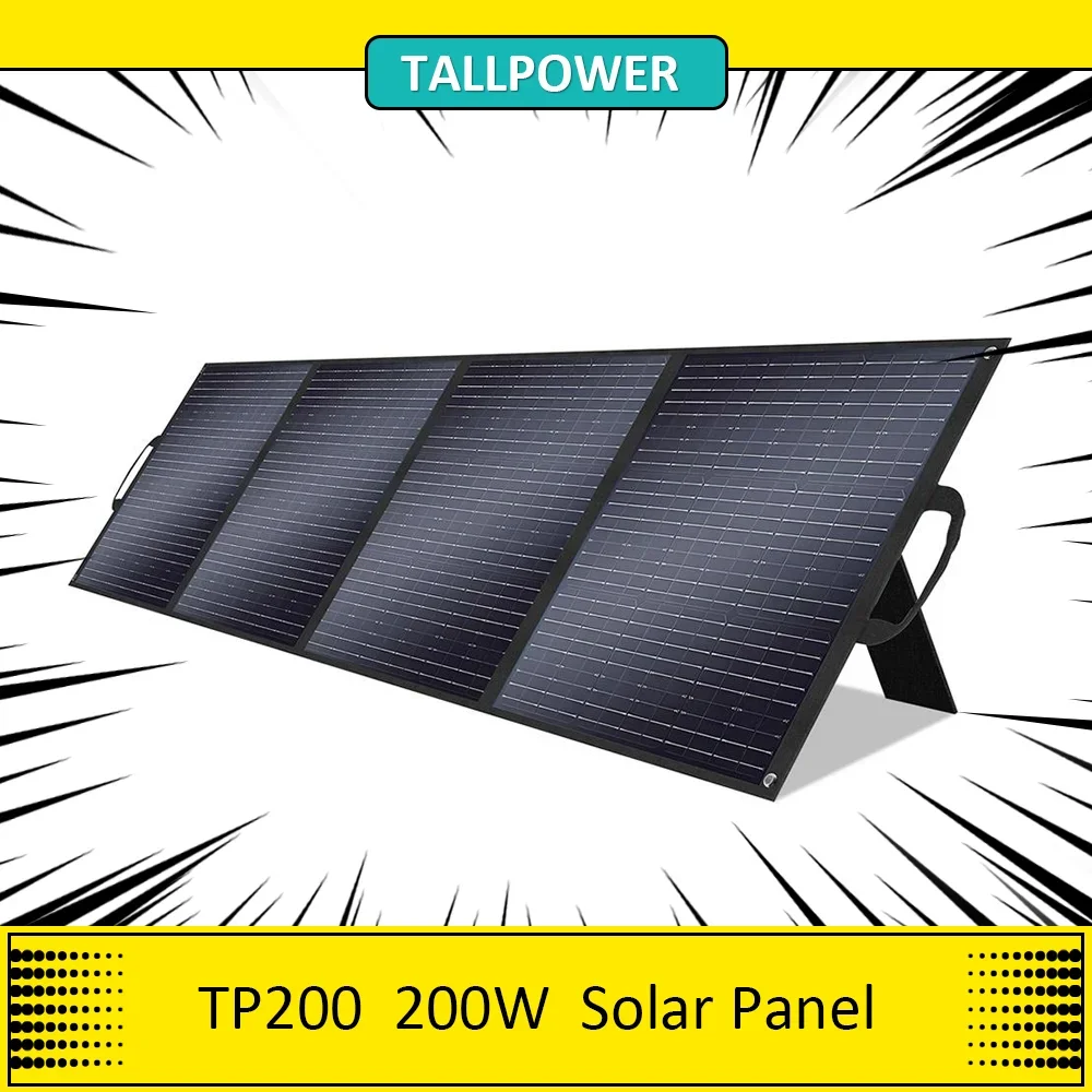 TALLPOWER TP200 200W Foldable Solar Panel  Portable Solar Charger, 24% Energy Conversion Efficiency For home, Outdoor Adventur