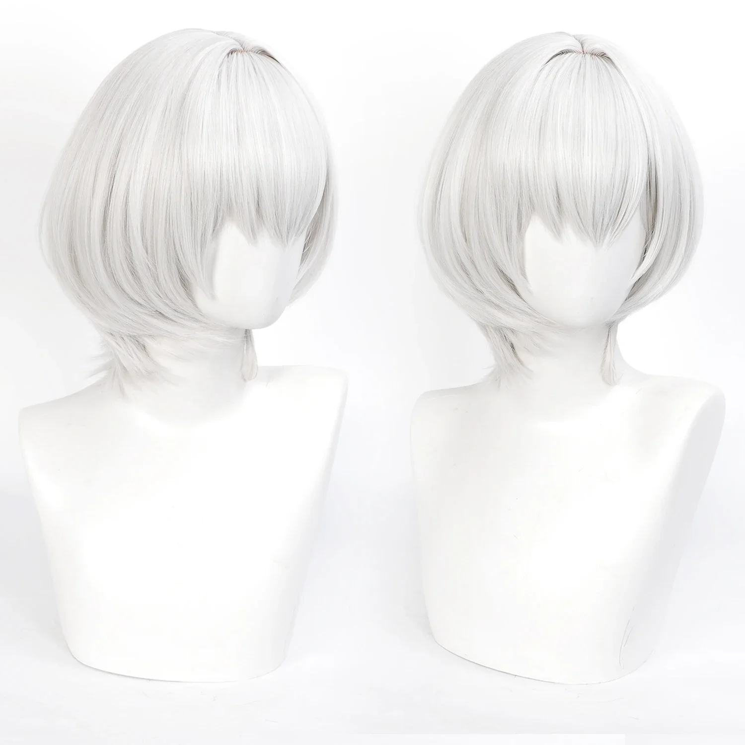 BanG Dream! Kaname Raana Cosplay Wig short Straight Silver White Heat Resistant Synthetic Hair Anime Cosplay Headwear