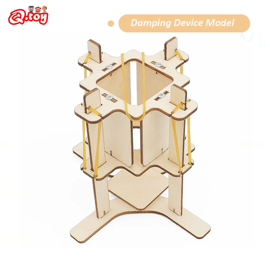 DIY Damping Device Model Science Toys Children Wooden STEM Kit Tecnologia Experimental Tool Kit Teaching Aids for Kids