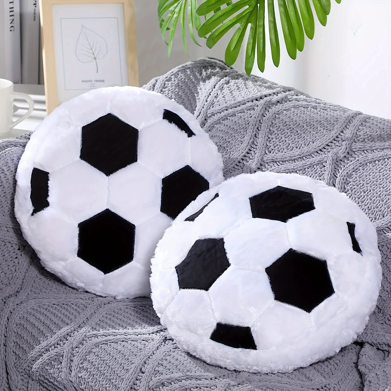 Plush Football Cushion Throw Pillow Cushion Home Decor For Birthday Fans Gift New Year Gift