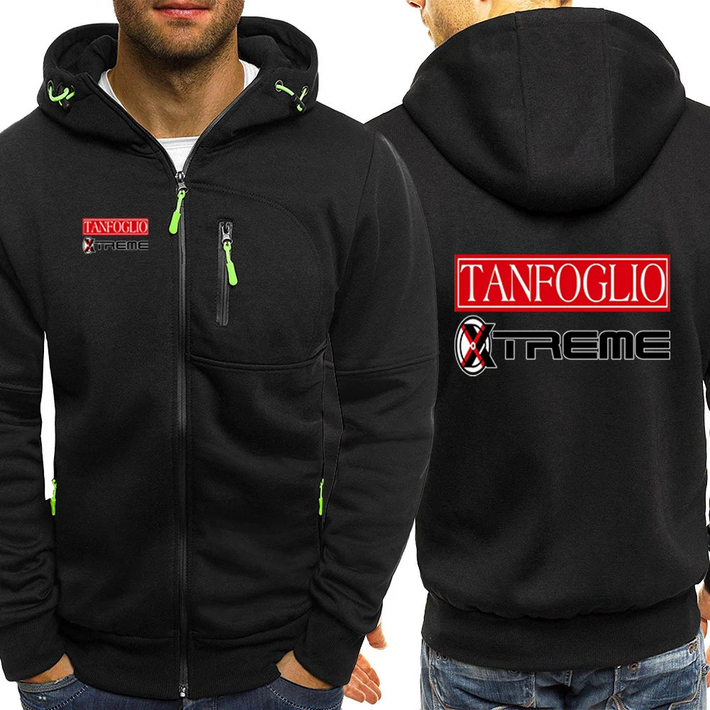 2024 Spring Autumn Tanfoglio Logo Print Popular Cardigan Comfortable Sweatshirts Men's Loose Sports Casual Zipper Hooded Hoodies