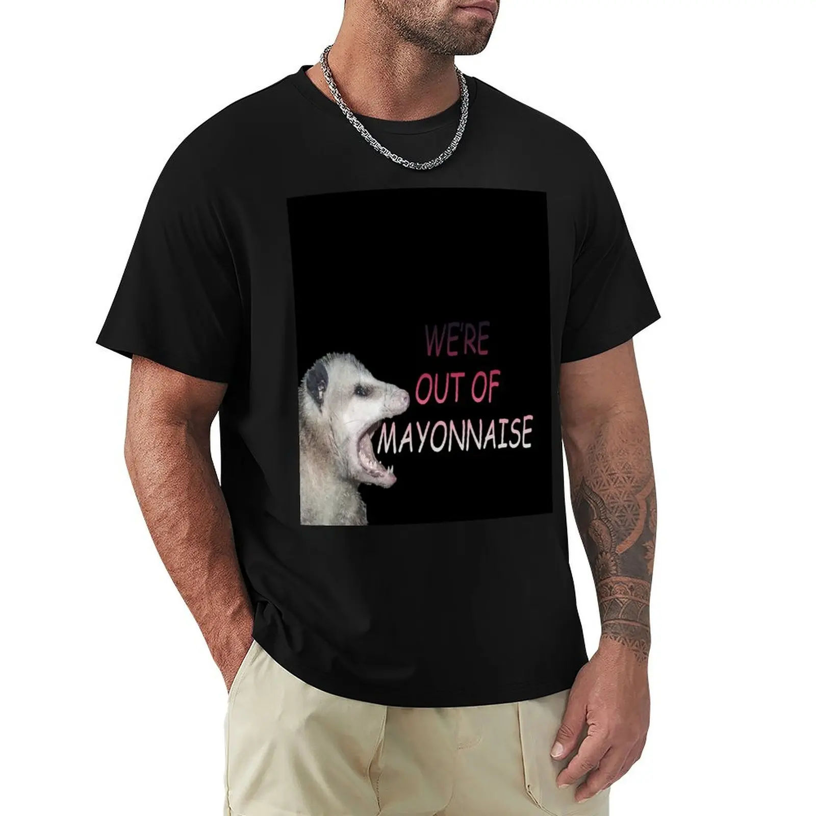 

WE'RE OUT OF MAYONNAISE T-Shirt graphics Funny t-shirt animal prinfor boys vintage mens graphic t-shirts pack