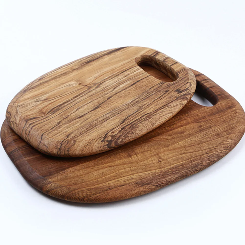 

Premium Solid Wood Thicken Cutting Board Large Hangable Kitchen Chopping Board Safe for Bread Fruit Meat Vegetable Fish