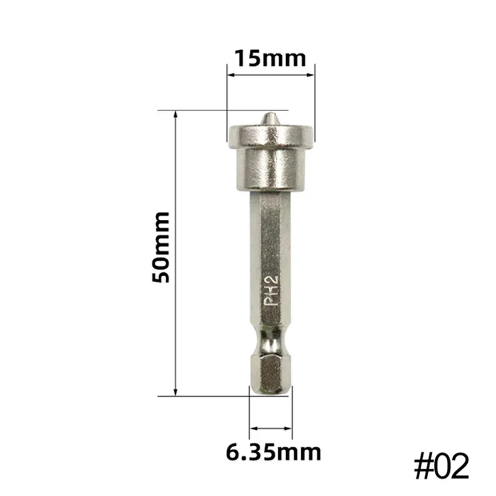 PH2 Magnetic Positioning Drywall Screwdriver Tip Bits 25/50mm Gypsum Board Plasterboard Screws Locating Batch Head Drilling