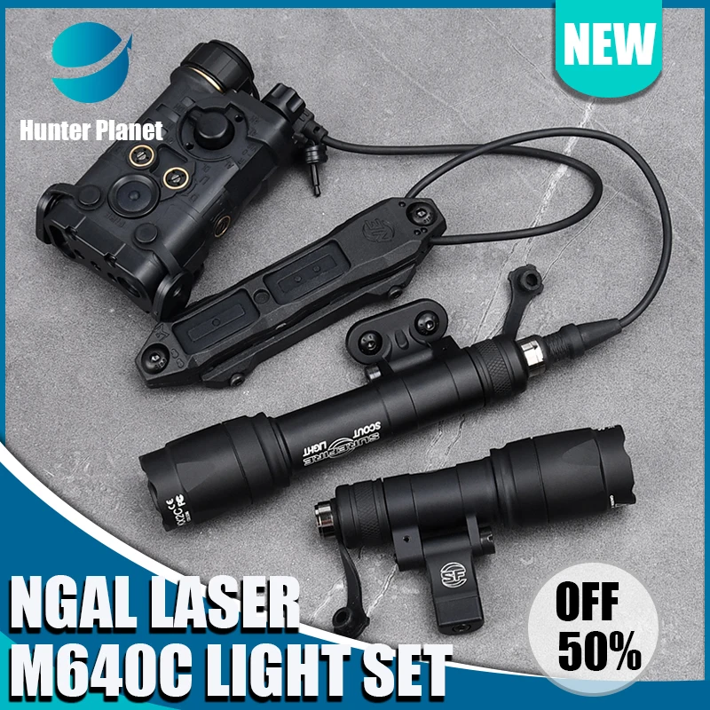 

WADSN Tactical NGAL Red Green Blue Indicator Surefir M340A M640C Hunting Scout Light With AXON Dual Control Switch Fit 20MM Rail