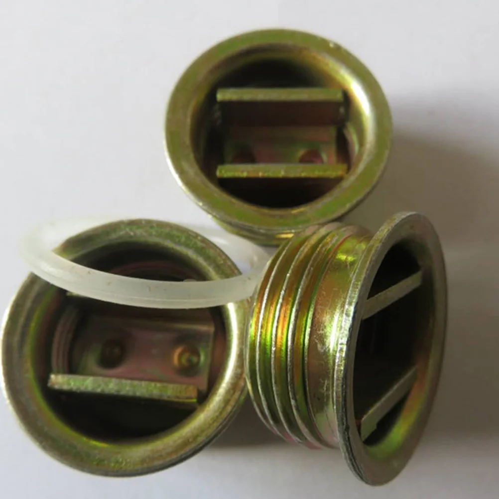 12 Pcs Fuel Treatment Oil Barrel Iron Cover Drum Bung Plug Faucet Seal Caps Tank Decoration
