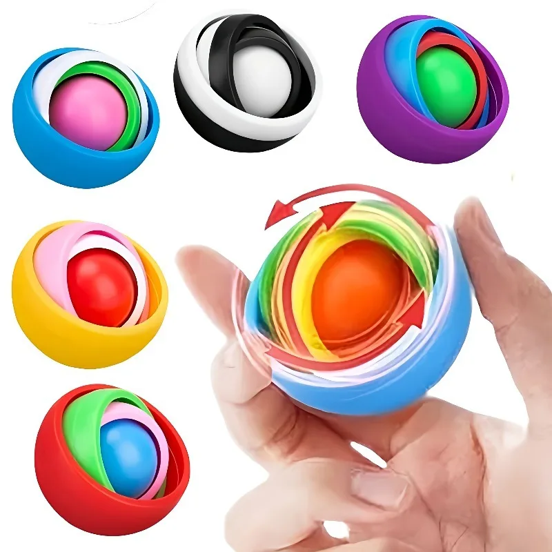 متعة ألعاب متململة الاطفال سبينر الدوران الكرة لانهائي الوجه الضغط لعبة حسية ADHD التوحد الإجهاد الإغاثة اللعب هدايا الحفلات