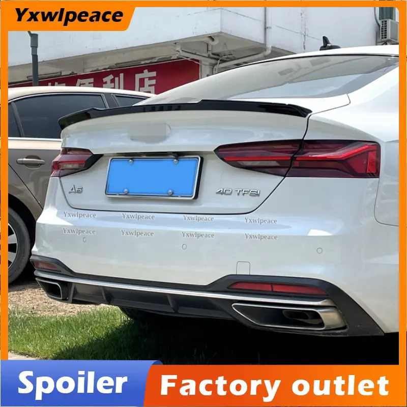 

For Audi A5 S5 RS5 2017 2018 2019 2020 2021 2022 Spoiler ABS Plastic Primer Color Rear Trunk Spoiler Wing Car Accessories