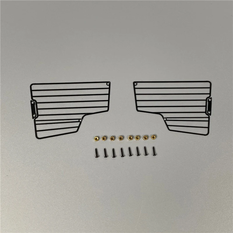 2pcs Metal Headlight Guard Lampshade for 1/14 Tamiya RC Truck Tipper BENZ Arocs 3363 3348 Car DIY Parts
