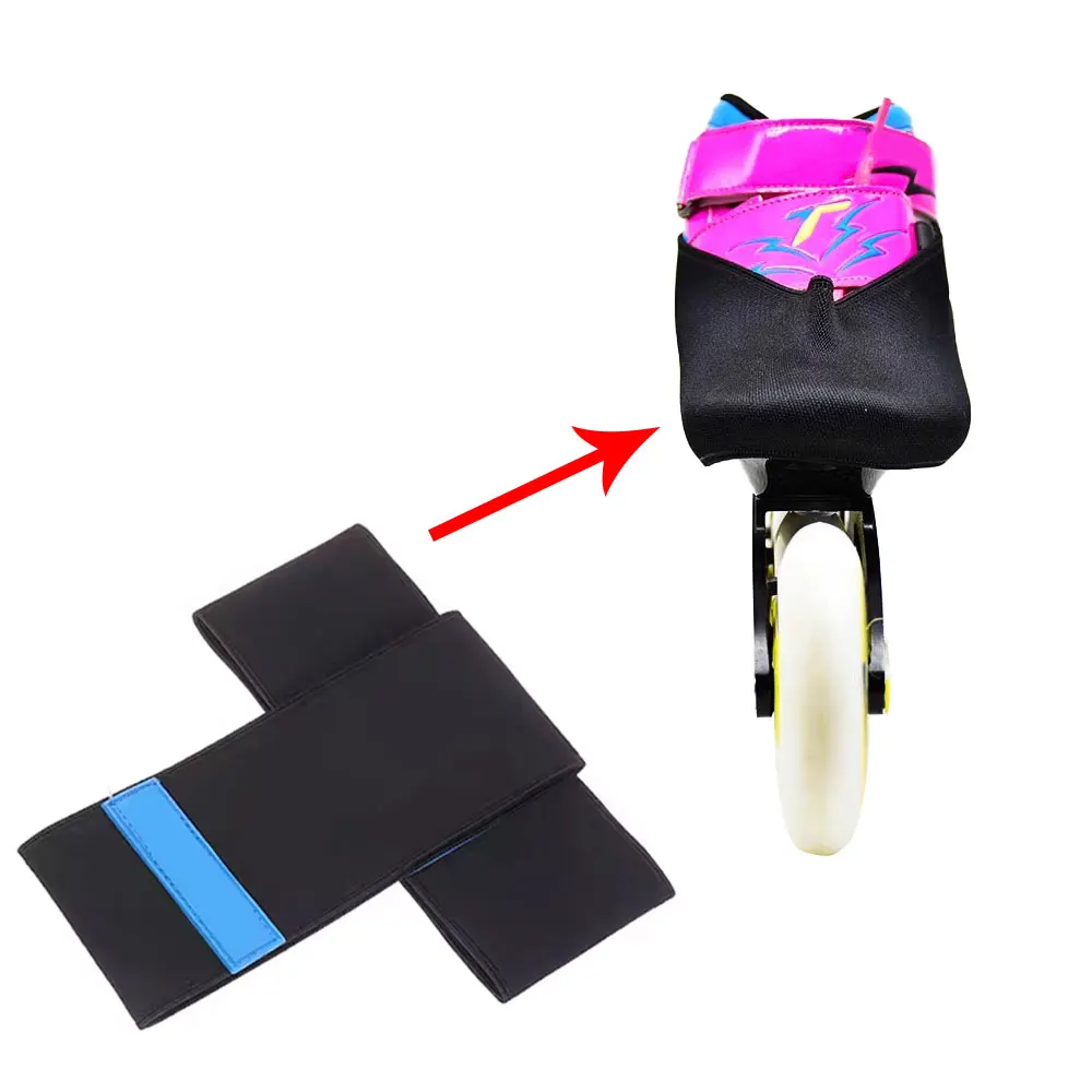 2x أحذية التزلج الدوارة ارتداء غطاء مقاوم سرعة التزلج غطاء الحذاء شقة زهرة أحذية الجليد سكين الأحذية الغطاء الواقي