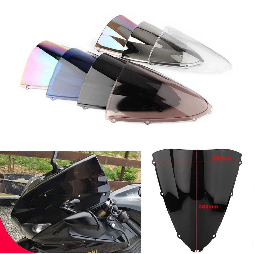 Motorcycle screen Double Bubble Windshield Deflector Protector WindScreen For Kawasaki Ninja ZX14R ZX-14R ZX-14 ZZR1400 ZZR 1400