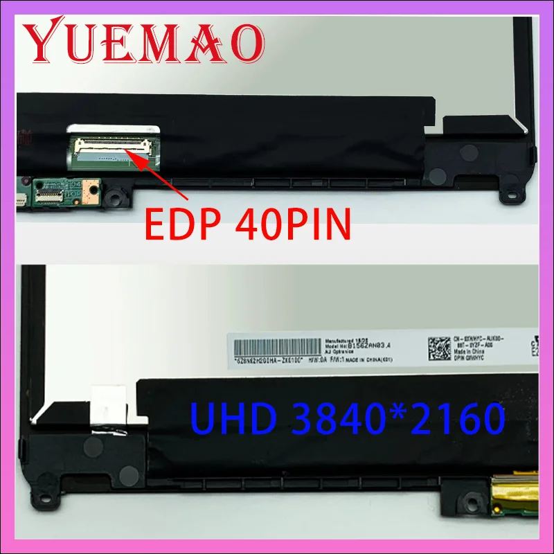 Imagem -04 - Original Laptop Lcd Touch Display Assembly Novo 156 em P76f001 Fhd Uhd 4k Dell Inspiron 15 7586