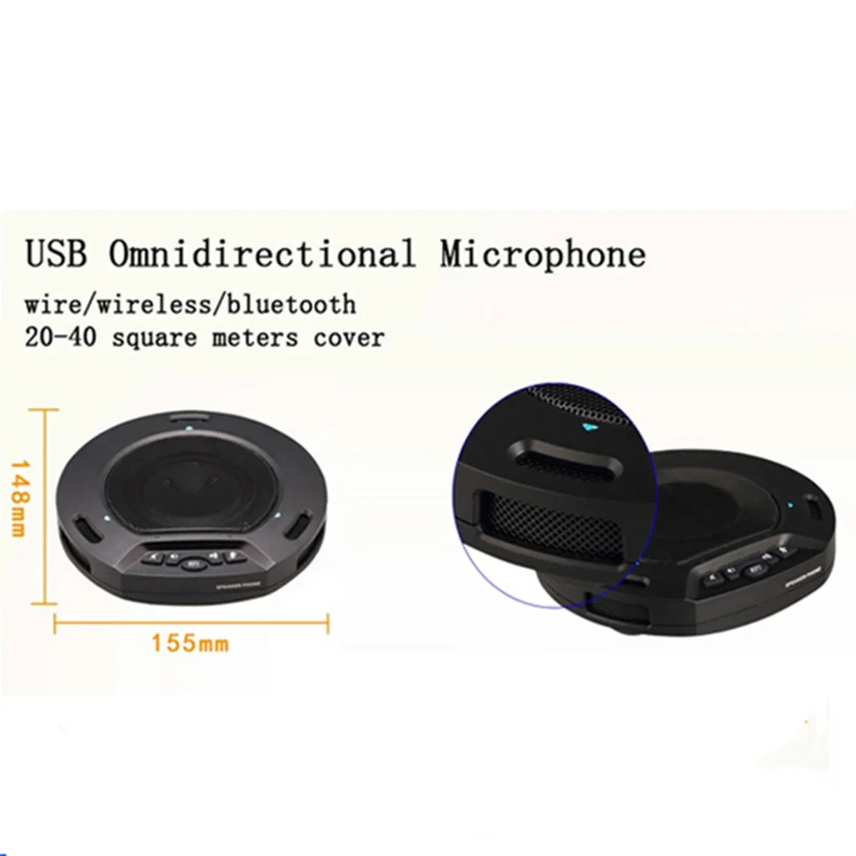 JJTS Wired/Wireless microphone for video conference , USB plug and play speaker