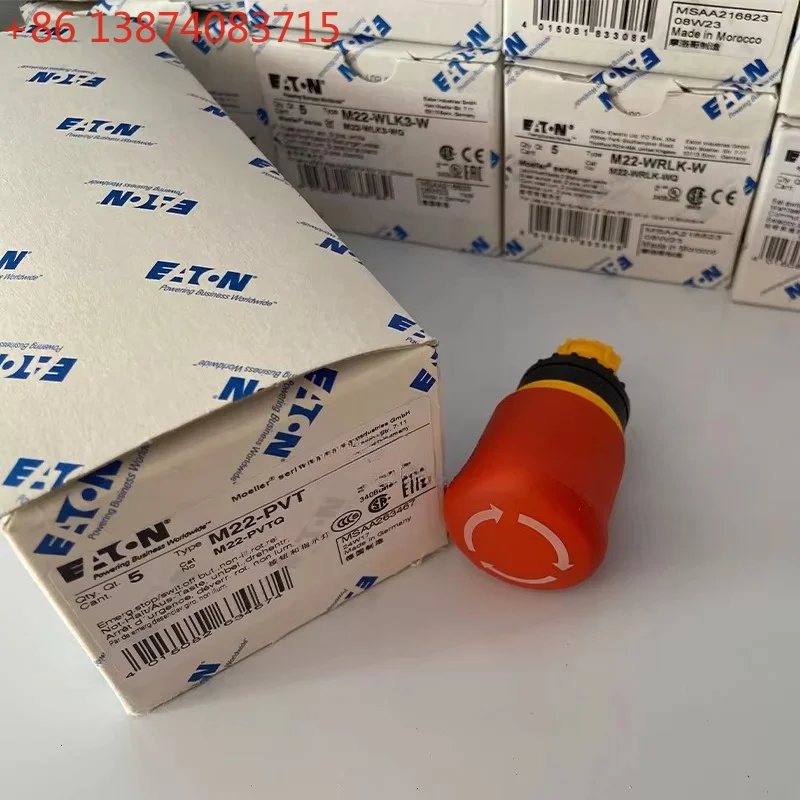 Original EATON M22-PVT/K01 M22-PVT/K10 M22-PVT/K11 M22-PVT/K02 M22-PVT/K03 M22-PVT M22-K10 M22-K01 Emergency Stop Button Switch