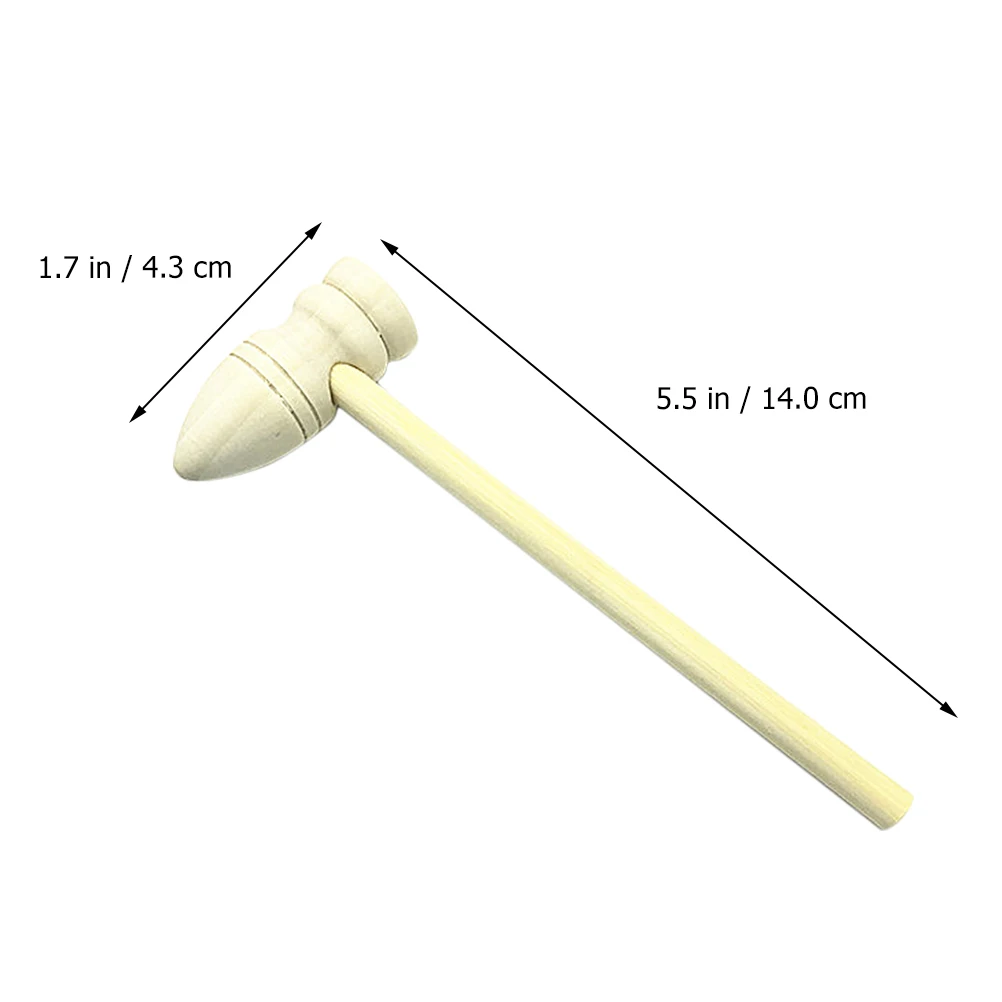 

24 pcs Mini Wooden Hammer Toy Tools Little Hammers Set Creative DIY Children Toys Cake Seafood Hammer Crab Mallet Lobster