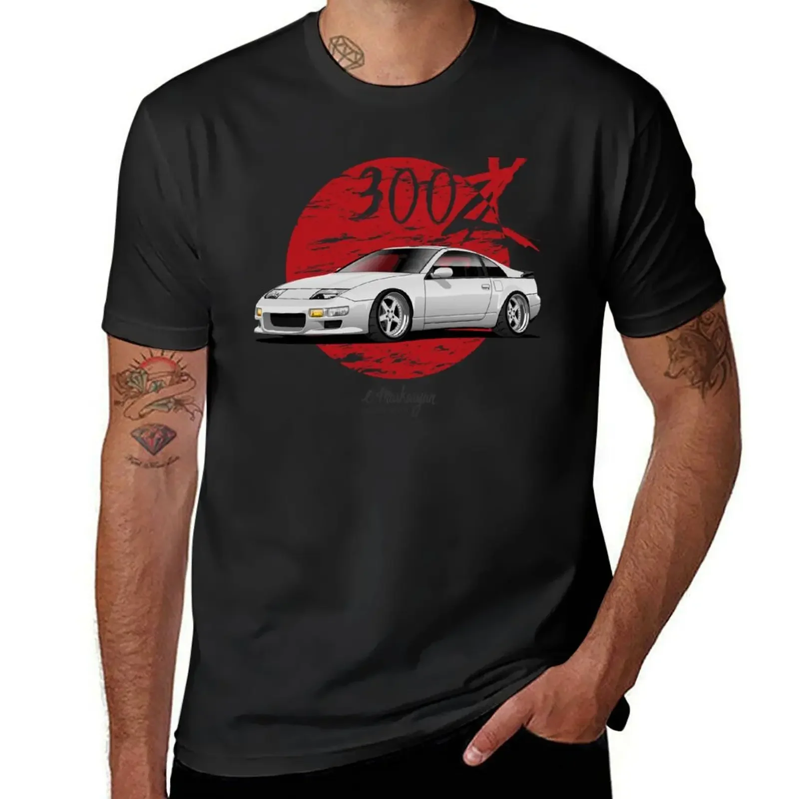 300ZX (white / silver) T-Shirt tops anime stuff basketball graphic tees quick-drying shirts graphic tee men