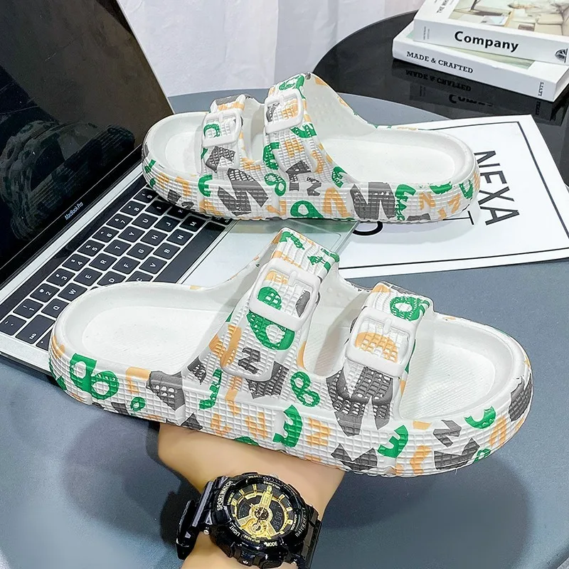 

High Quality Men Women Slippers Indoor Outdoor Sandals Beach Thick Soft Sole Slides Men Casual Shoes Flip-flops Home Slippers
