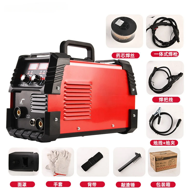 Non gas dual protection welding machine CO2 protection  manual welding dual purpose all-in-one machine, household 220V