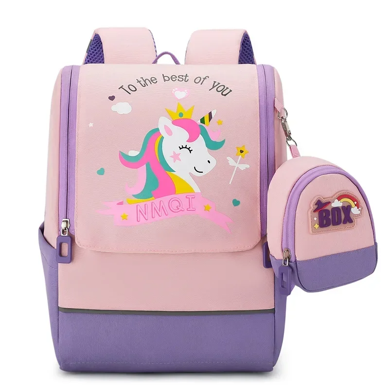 Primary school students backpack boys and girls 6-9 years old weight loss spine protection children space backpack