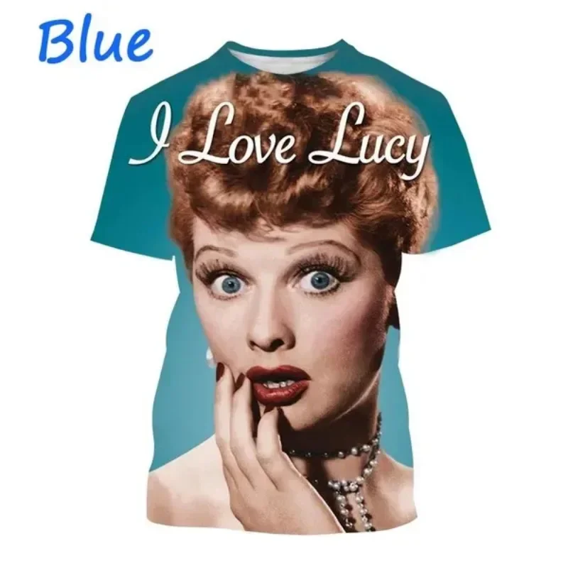 Comedian I Love Lucy 3D Printed Men's Short Sleeve T-Shirt Hip Hop Unisex Casual Crew Neck Sports T-Shirt Men's Clothing Tee